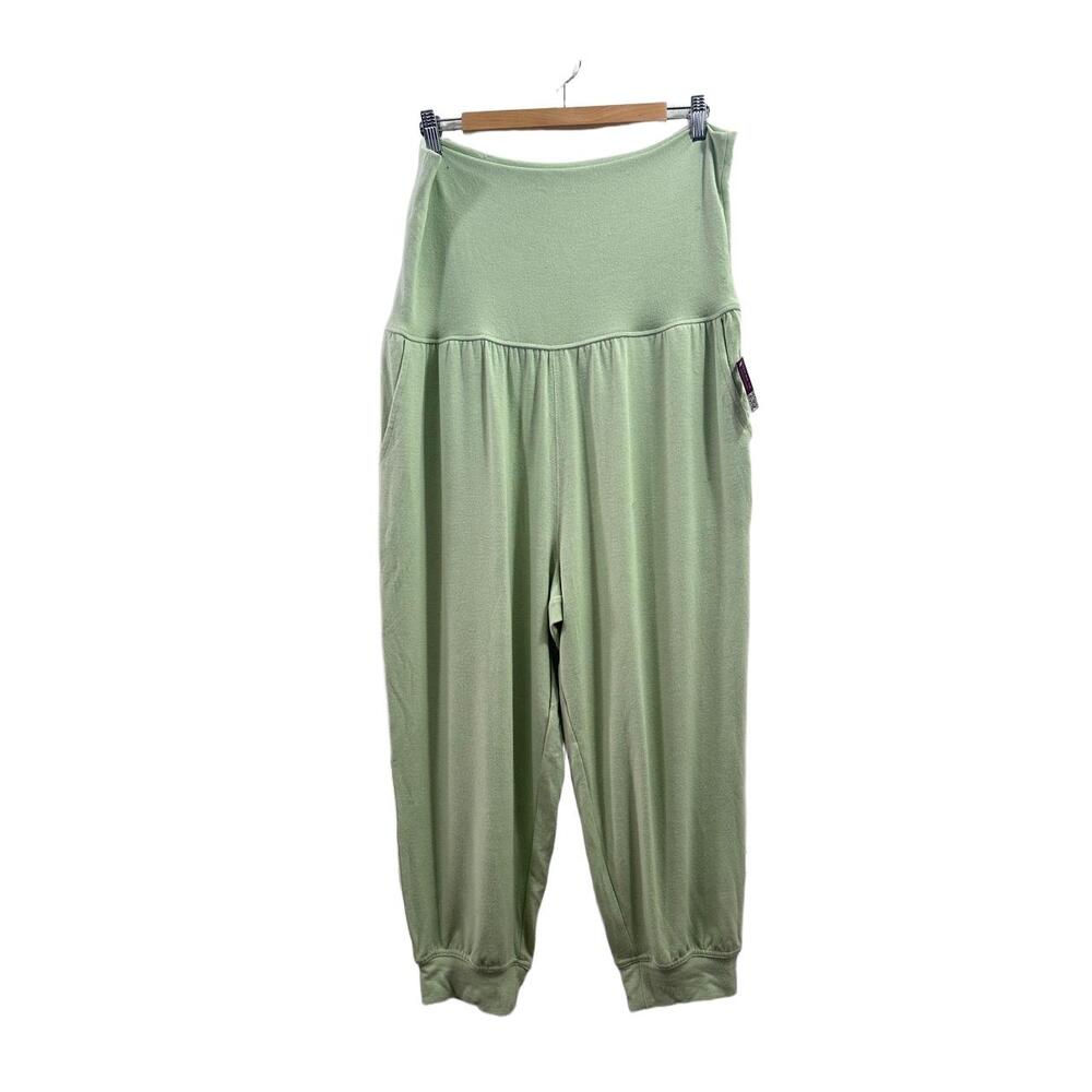NWT Adore Me Pants Womens Size 0X Light Green Harem Jogger Elastic Waist Pleated